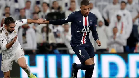 Dani Carvajal y Kylian Mbappé, en una disputa más que interesante como lo será Real Madrid vs. PSG (Foto: Getty Images).