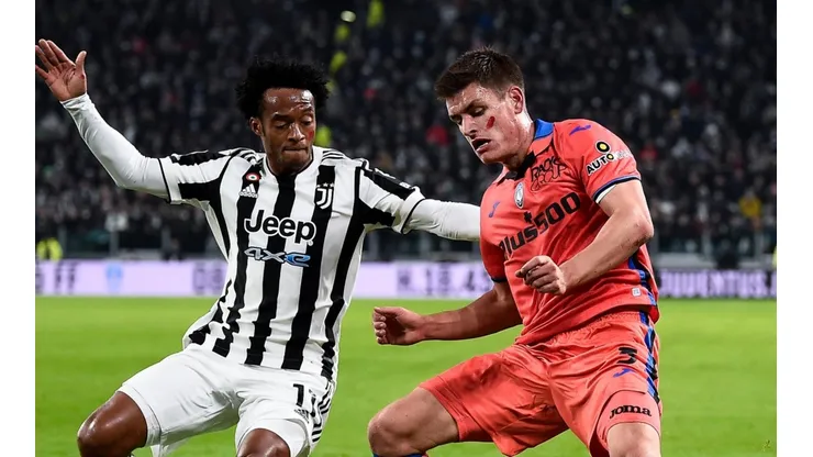 Juan Cuadrado y Joakim Mæhle en el último Juventus-Atalanta (Foto: Getty).