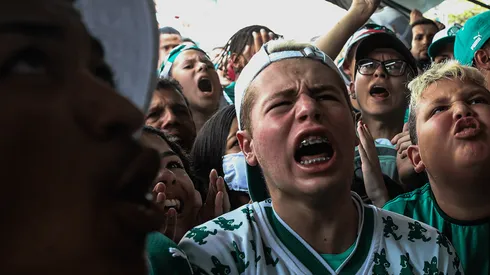 Hinchas de Palmeiras.
