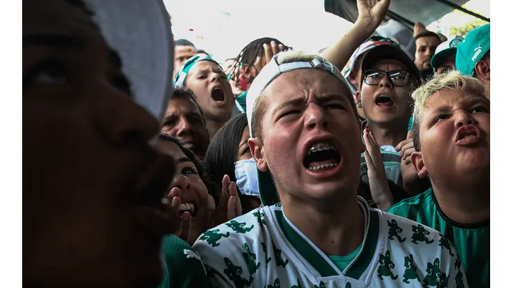 Hinchas de Palmeiras.