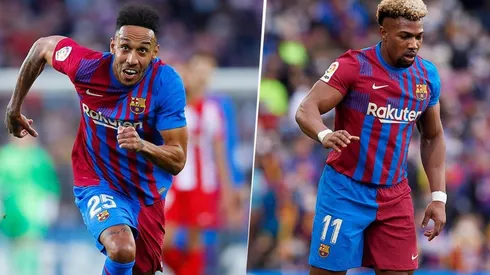 Aubameyang y Traoré en Barcelona.