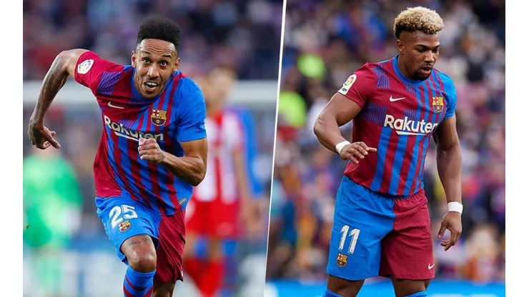 Aubameyang y Traoré en Barcelona.