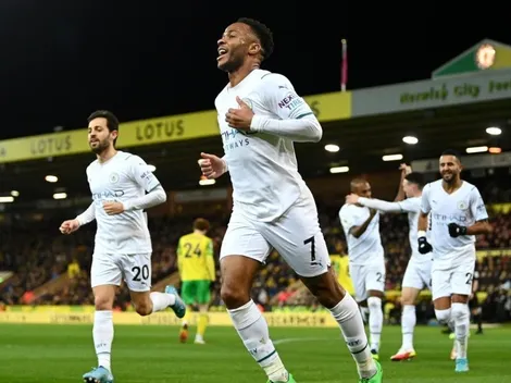 Con un hat-trick de Sterling, Manchester City liquida a Norwich