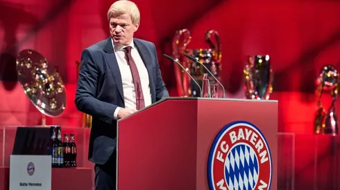 Oliver Kahn en una asamblea del Bayern Munich.