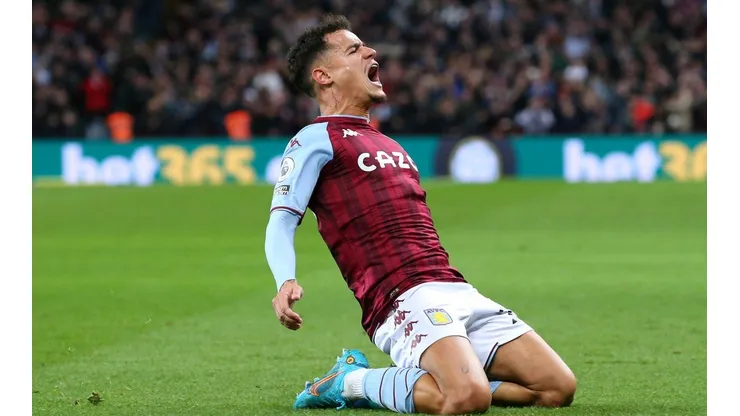 Coutinho festeja su gol ante Leeds