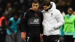Kylian Mbappé y Mauricio Pochettino en un encuentro con PSG.