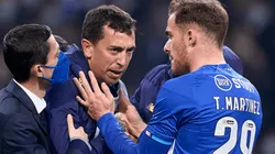 Marchesin antes de la expulsión con Porto.