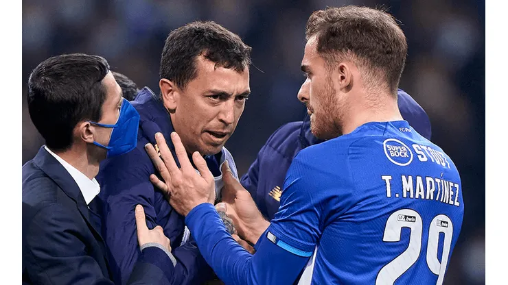 Marchesin antes de la expulsión con Porto.