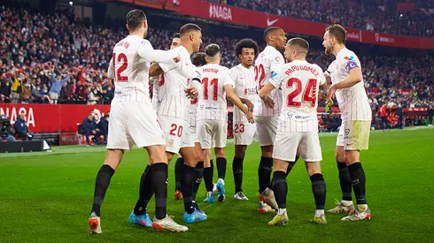 Sevilla en festejo de gol.