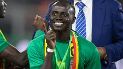 Mané en festejo con Senegal.