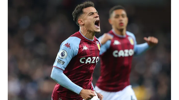 Coutinho celebra su segundo gol en Aston Villa