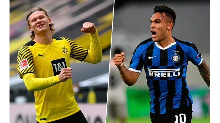 Erling Haaland y Lautaro Martínez, dos de los apuntados.