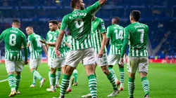 Festejo de Borja Iglesias con Betis.