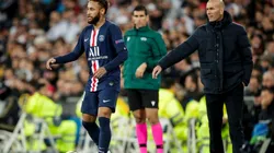 Zinedine Zidane y Neymar en un encuentro del PSG.