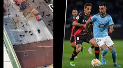 Pelea de los hinchas de Rayo Vallecano con los de Celta, en Vigo.