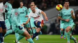 Harry Kane en acción con Tottenham.