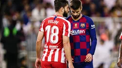 Felipe y Gerard Piqué, jugadores del Atlético de Madrid y Barcelona.