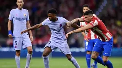 José María Giménez ante Ansu Fati en un Barcelona vs Atlético de Madrid.