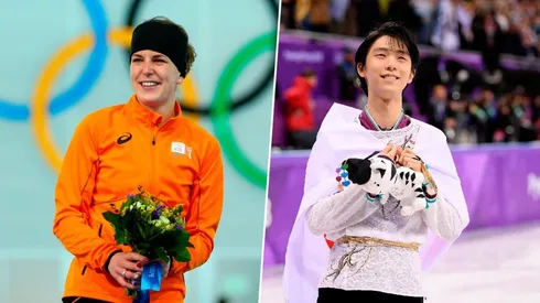 Ireen Wust y Yuzuru Hanyu.