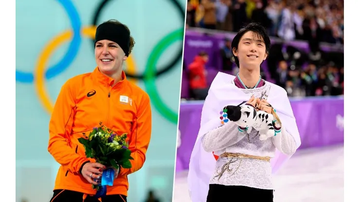 Ireen Wust y Yuzuru Hanyu.