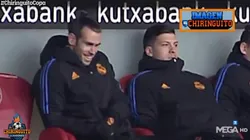 Gareth Bale entre risas.