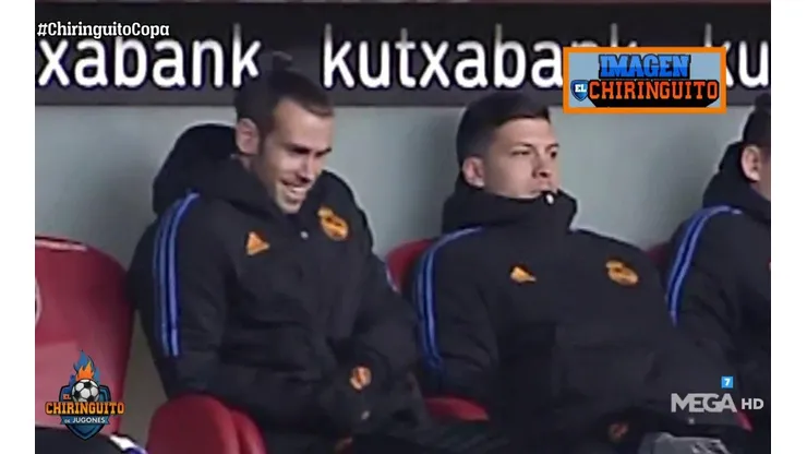 Gareth Bale entre risas.