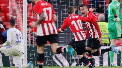 Festejo de gol de Athletic Club.