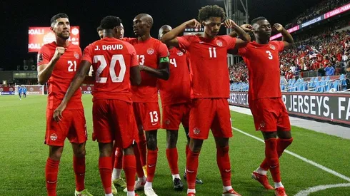 Festejo de gol de Canadá - Archivo.