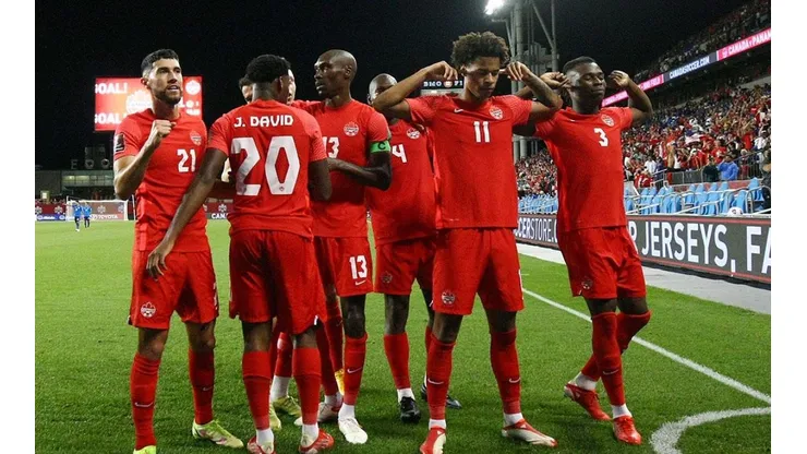 Festejo de gol de Canadá - Archivo.