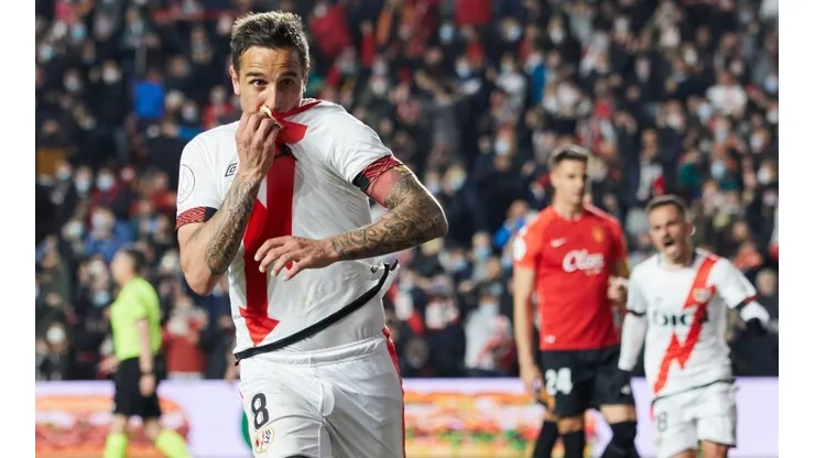 Óscar Trejo le dio el gol del triunfo a Rayo Vallecano.