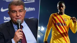 Joan Laporta habló de la situación de Ousmane Dembélé
