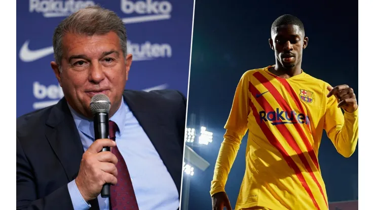 Joan Laporta habló de la situación de Ousmane Dembélé