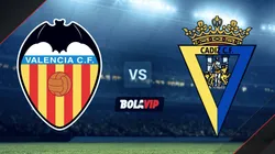 Valencia vs. Cádiz por la Copa del Rey.