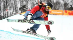 Elizabeth Swaney, en acción de los Juegos de 2018