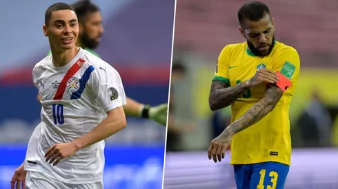 Miguel Almirón y Dani Alves.