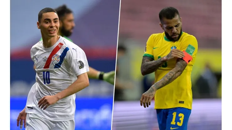 Miguel Almirón y Dani Alves.