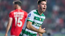 Festejo de gol de Sporting Lisboa.