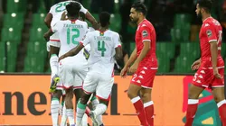 Festejo de gol de Burkina Faso.