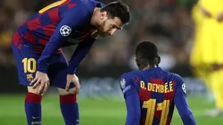 Lionel Messi y Ousmane Dembélé.