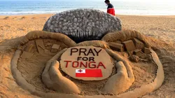 Imagenes después de la erupción del volcán.