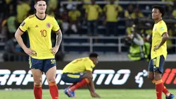 James y Cuadrado, dos líderes colombianos lamentando la derrota.