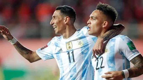 Ángel Di María y Lautaro Martínez, goleadores de la noche.