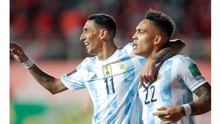 Ángel Di María y Lautaro Martínez, goleadores de la noche.