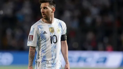Lionel Messi en un encuentro con la selección Argentina.
