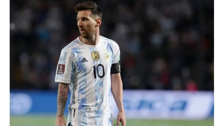 Lionel Messi en un encuentro con la selección Argentina.