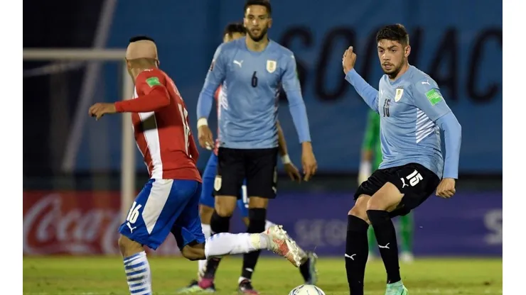 Federico Valverde, en el último partido entre Uruguay y Paraguay