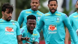 Vinicius y Militao, de Real Madrid.