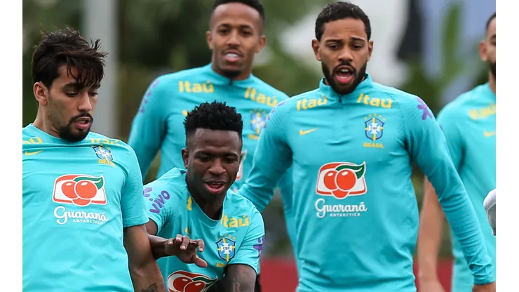 Vinicius y Militao, de Real Madrid.
