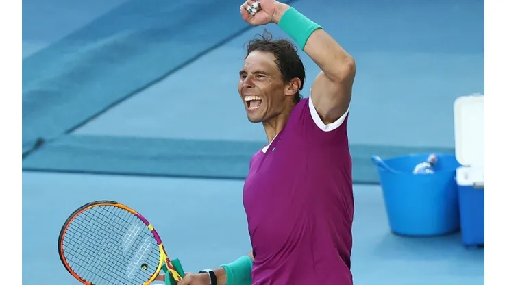 Rafael Nadal celebra el pase a semis del Australian Open.