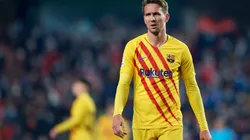 Luuk de Jong en un encuentro con Barcelona.